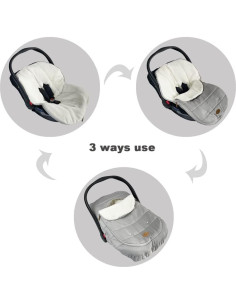 Funda de Asiento de Coche CozyMe con Saco Impermeable 0-12M 2