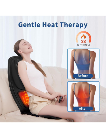 Masajeador de Espalda Comrelax CO-6008 con Calor y Vibración