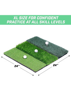 Alfombrilla de Golf GoSports Tri-Turf XL 60x60 cm Práctica 2