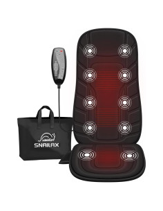 Cojín de Masaje Snailax Negro con 10 Motores y Calor