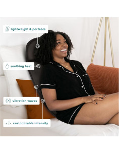 Cojín de Masaje de Espalda Portátil Homedics VC-110H-BK con Calor 2