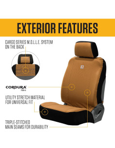 Cubierta de Asiento Carhartt Universal Lona Nylon Gravilla 2