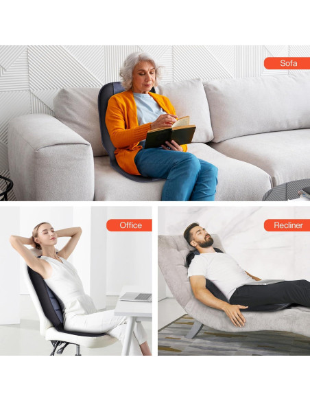 CILI Cojín Masajeador de Silla con Calor y Vibración