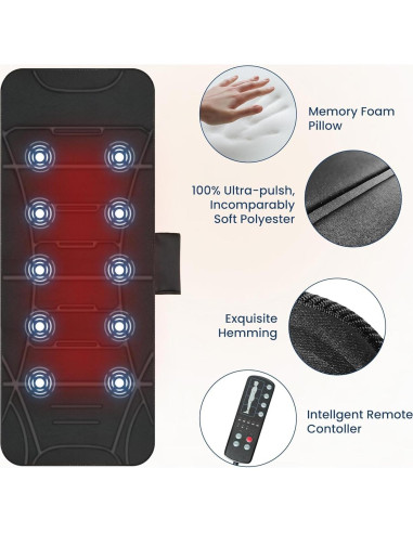 Almohadilla de Masaje Vibrante COMFIER CF-3401 10 Motores