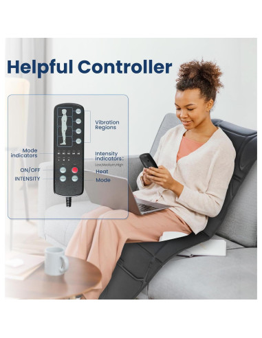 Almohadilla de Masaje Vibrante COMFIER CF-3401 10 Motores