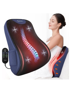 Almohada de Soporte Lumbar KNQZE KB7 con Calentamiento y Masaje
