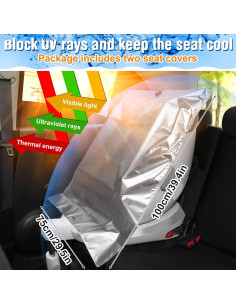 Cubierta de Sombra para Asiento de Auto Bebé 2 Piezas 75x100cm 2