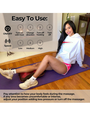 Masajeador de Espalda VitaliZEN VibePulse 28 Nodos 3 Velocidades