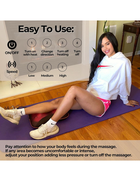 Masajeador de Espalda VitaliZEN VibePulse 28 Nodos 3 Velocidades