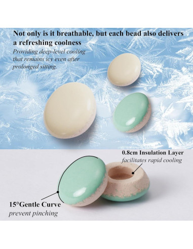 Cojín de Asiento Cerámico HOMREST 50x50 cm Beige Antideslizante