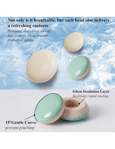 Cojín de Asiento Cerámico HOMREST 50x50 cm Beige Antideslizante