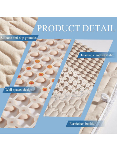 Cojín de Asiento Cerámico HOMREST 50x50 cm Beige Antideslizante