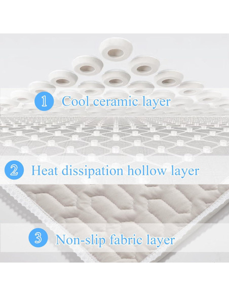 Cojín de Asiento Cerámico HOMREST 50x50 cm Beige Antideslizante