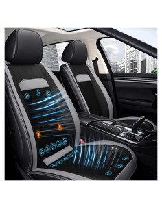 Funda de Asiento Ventilada con Masaje LGNORA 12V 2PCS Gris