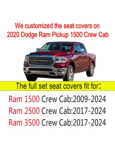 Fundas de Asiento de Coche YIERTAI para Dodge Ram 2009-2024 2