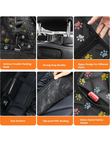 Funda de Asiento para Perros URPOWER 6 en 1 Impermeable 135x150cm