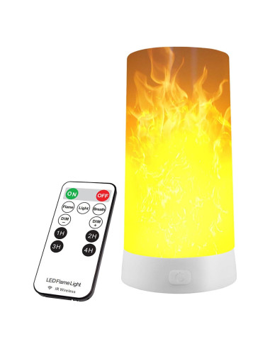 Lámpara LED Efecto Llama LOVUMMOR con Control Remoto y USB