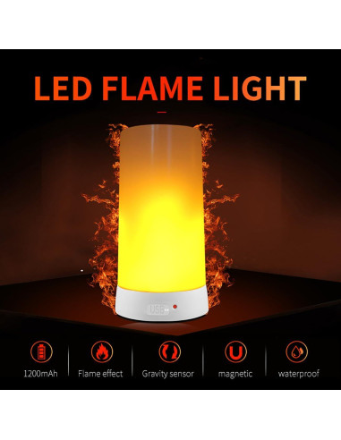 Lámpara LED Efecto Llama LOVUMMOR con Control Remoto y USB
