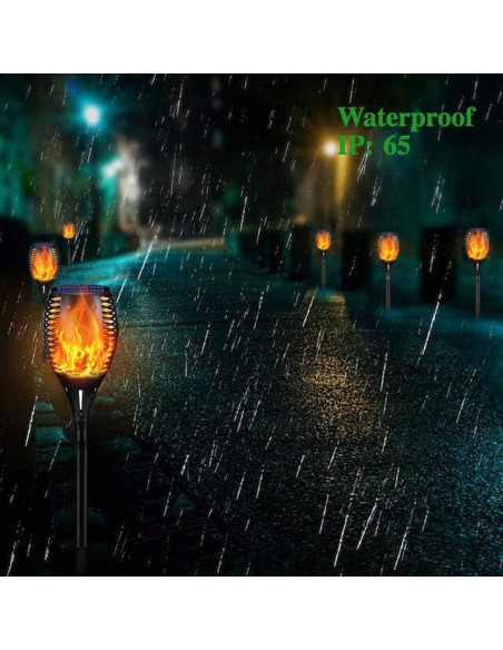 Antorchas Solares YoungPower 2P con Llamas Danzantes IP65 Antorchas Solares YoungPower 2P con Llamas Danzantes IP65
