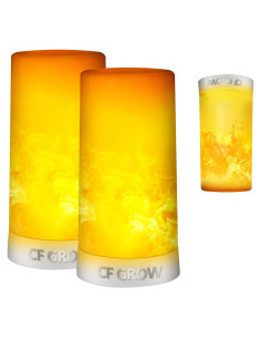 Lámpara de Llama LED CFGROW Recargable USB Impermeable 2PCS
