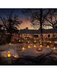 Lámpara de Llama LED CFGROW Recargable USB Impermeable 2PCS 2