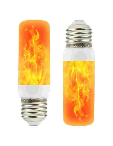 Bombillas LED de Llama iCrius E26/E27 - Paquete de 2, 4 Modos