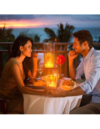 Bombillas LED de Llama CPPSLEE E26 Amarillo 2 Paquete 3W