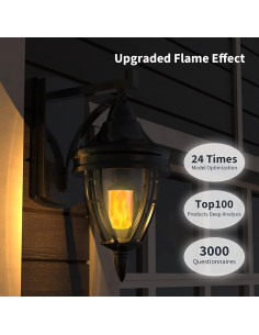 Bombillas LED de Llama Morsatie E26, 4 Modos, Paquete de 4 2