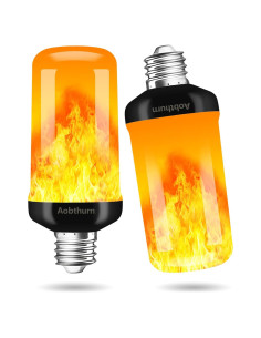 Bombilla LED E26 con Efecto Llama 3W 400 Lúmenes - 2 Paquete