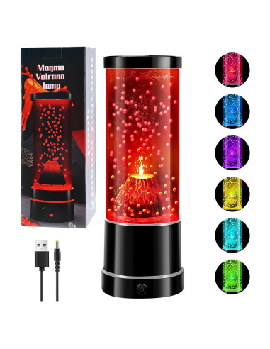 Lámpara Nocturna Volcán SENCU LED Cambiante Color 25.3cm