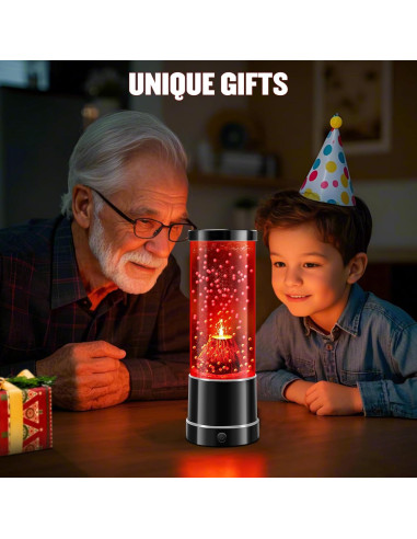 Lámpara Nocturna Volcán SENCU LED Cambiante Color 25.3cm