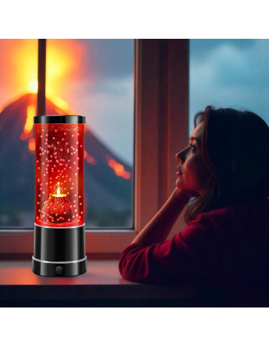 Lámpara Nocturna Volcán SENCU LED Cambiante Color 25.3cm