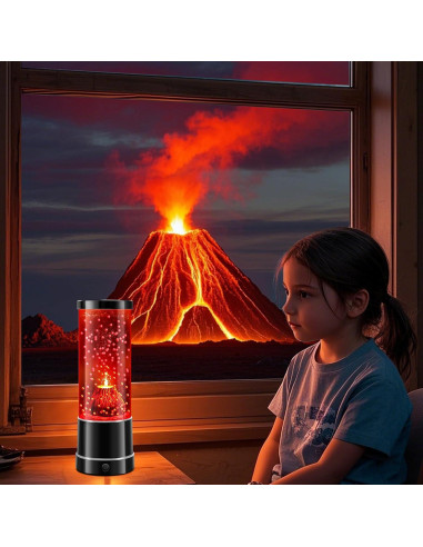 Lámpara Nocturna Volcán SENCU LED Cambiante Color 25.3cm