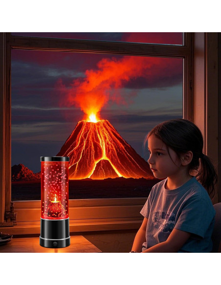 Lámpara Nocturna Volcán SENCU LED Cambiante Color 25.3cm