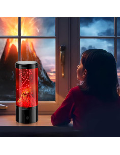 Lámpara Volcán SENCU Nocturna USB 20cm Efecto Erupción 2