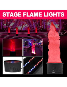 Lámpara de Fuego Artificial Ridgeyard 36 LED Efecto Llama 100W 2