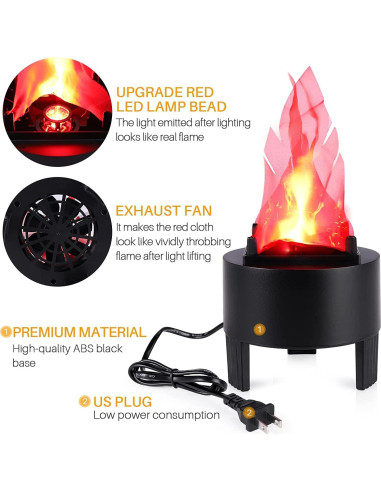 Lámpara de Mesa Eléctrica 3D SHENYANG con Llama Artificial 13cm