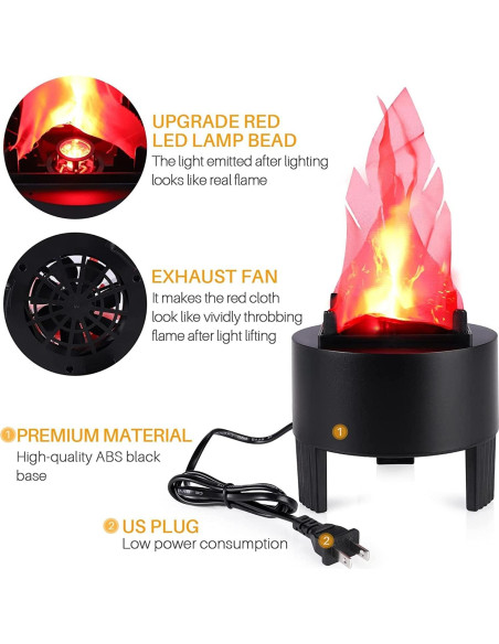 Lámpara de Mesa Eléctrica 3D SHENYANG con Llama Artificial 13cm