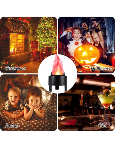 Lámpara de Mesa Eléctrica 3D SHENYANG con Llama Artificial 13cm