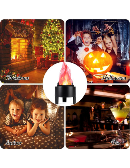 Lámpara de Mesa Eléctrica 3D SHENYANG con Llama Artificial 13cm