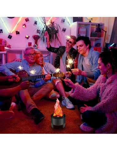 Lámpara de Mesa Eléctrica 3D SHENYANG con Llama Artificial 13cm