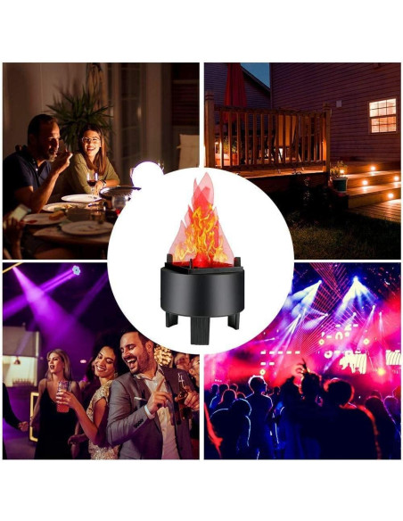 Lámpara de Mesa Eléctrica 3D SHENYANG con Llama Artificial 13cm