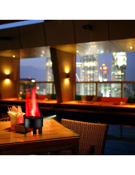 Lámpara de Mesa Eléctrica 3D SHENYANG con Llama Artificial 13cm