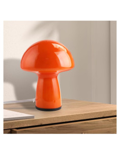 Lámpara de mesa hongo rojo llameante Notoc 24.6cm LED 3 colores