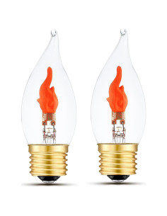 Bombillas LED E26 de Llama Parpadeante Sunaiony - Paquete de 2