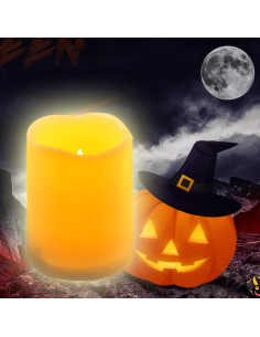 Vela LED de Pilar a Prueba de Agua Jingtech 12.7 cm con Control Remoto 2