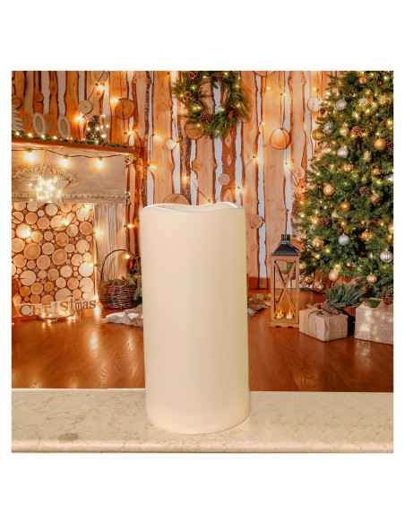 Vela LED Flameless 4x8" Jingtech a Prueba de Agua con Temporizador