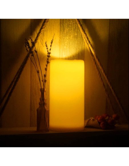 Vela LED Flameless 4x8" Jingtech a Prueba de Agua con Temporizador