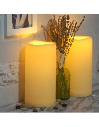 Vela LED Flameless 4x8" Jingtech a Prueba de Agua con Temporizador