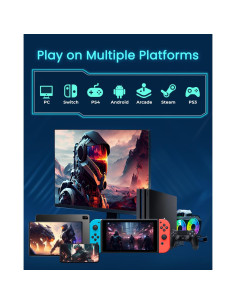 Controlador Arcade JZW-Shop P12 Turbo RGB para Switch/PC/PS4 2